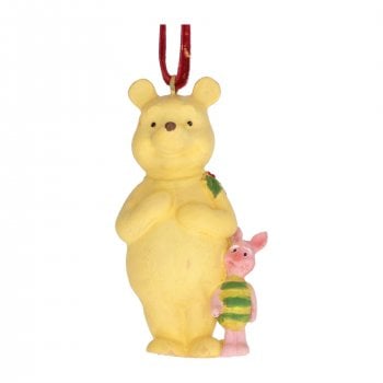 Gisela Graham  Resin Winnie the Pooh and Piglet Hanging Decoration