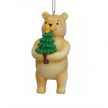 Gisela Graham  Resin Winnie the Pooh with Tree Hanging Decoration