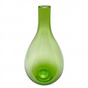 Gisela Graham Spring Green Tall Bulbous Style Glass Vase