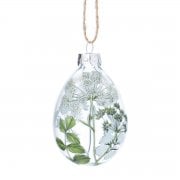 Gisela Graham Spring Hedgerow Glass Egg Hanging Spring Decoration