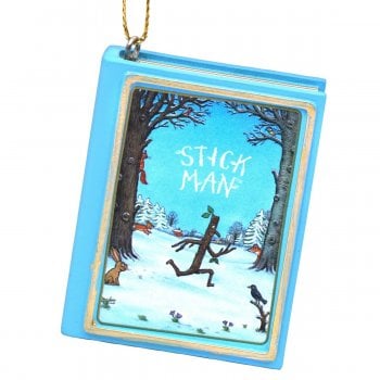 Gisela Graham  Stick Man Resin Book Christmas Tree Decoration