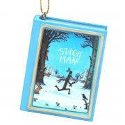 Gisela Graham Stick Man Resin Book Christmas Tree Decoration