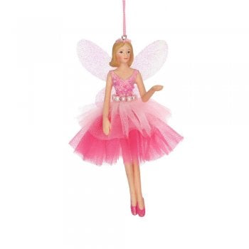 Gisela Graham  Sugar Plum Fairy (Hand Up) Christmas Tree Decoration