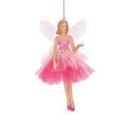 Gisela Graham Sugar Plum Fairy (Hand Up) Christmas Tree Decoration