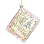 Gisela Graham Tales of The Brothers Grimm Glass Book Christmas Tree Decoration
