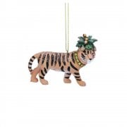 Gisela Graham Tiger with Leaves (Headdress) Christmas Tree Decoration