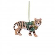 Gisela Graham Tiger with Leaves (Shawl) Christmas Tree Decoration