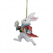 Gisela Graham White Rabbit Resin Christmas Tree Decoration