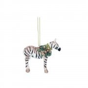 Gisela Graham Zebra with Leaves (Shawl) Christmas Tree Decoration