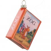 Gisela Graham Zog Glass Book Christmas Tree Decoration