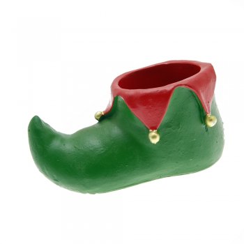 Green & Red Elf / Jester Shoe Christmas Wine Bottle Holder