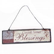 Heaven Sends Count Your Blessings Small Hanging Sign