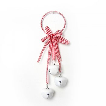 Heaven Sends  Gingham Ribbons & Bells Ring Hanger