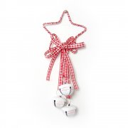 Heaven Sends Gingham Ribbons & Bells Star Hanger