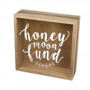 Honeymoon Fund Large Wooden & Perspex Money Box