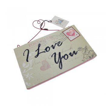Heaven Sends  I Love You Hanging Postcard Plaque