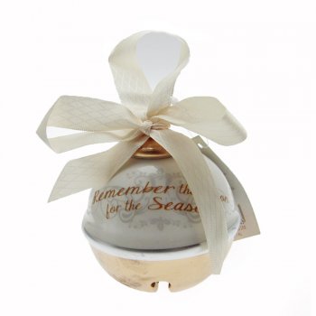 Heaven Sends  Remember The Reason For The Season Ceramic Bell Christmas Decoration