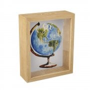 See The World Travel Fund Wooden & Perspex Money Box