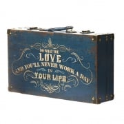 Heaven Sends Vintage Style Do What You Love Wooden Storage Suitcase Box