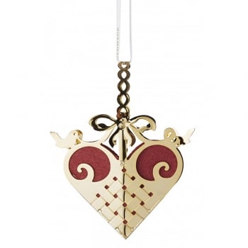 Jette Frolich Design  18ct Gold Plated Heart Mobile Hanging Decoration