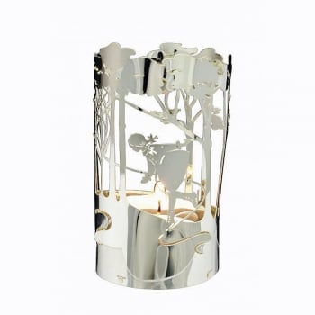 Jette Frolich Design  Silver Skater Girl Tealight Holder
