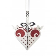 Jette Frolich Design Sterling Silver Heart Mobile Hanging Decoration