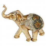 Large Golden Glitter Elephant Ornament