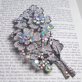 Love Lemonade Swarovski Crystal Large Show Stopper Vintage Flower Brooch