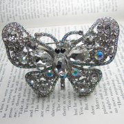 Lemonade Swarovski Crystal Sparkle Butterfly Cuff Bracelet