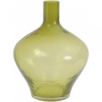 Libra Spring Green Bulbous Style Glass Vase