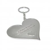 "A Sister Is Worth A Thousand Friends" Metal Heart Keyring
