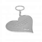 "All Grandmothers Are Made Of Gold But Mine Glitters" Metal Heart Keyring