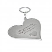 "Always Remember Never Let Anyone Dull Your Sparkle" Metal Heart Keyring