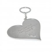 "Don't Look Back As You Are Not Going That Way" Metal Heart Keyring