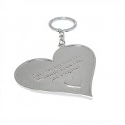 "Fill Your Life With Joy Harmony Peace Love & Laughter" Metal Heart Keyring