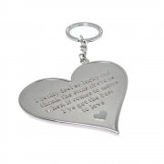 "I Really Feel So Lucky & Thank The Stars Above As When It Comes To Mums I've Got The Best To Love" Metal Heart Keyring
