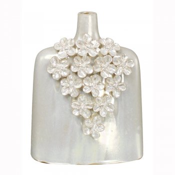 Oyster Pearlescent 3D Flowers Bud Vase
