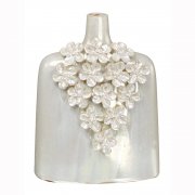 Oyster Pearlescent 3D Flowers Bud Vase