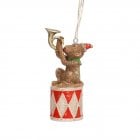 Gisela Graham Circus Monkey Sitting on a Drum Hanging Christmas Decoration