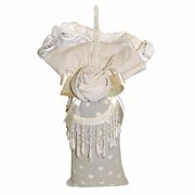 Rose Scented Linen Hearts & Lace Hanging Sachet