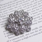 Rosie Fox Clear Crystal Daisy Brooch Hair Accessory