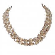 Rosie Fox Double Strand Vintage Peach Cube Necklace