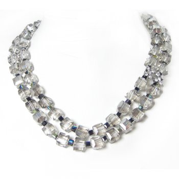 Rosie Fox  Double Strand Vintage Smoky Cube Necklace
