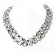 Rosie Fox Double Strand Vintage Smoky Cube Necklace