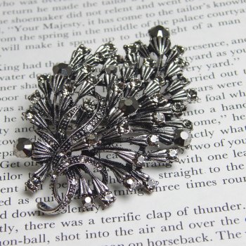 Rosie Fox  Pewter Bouquet Brooch Hair Accessory