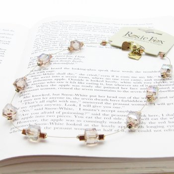 Rosie Fox  Single Strand Vintage Peach Cube Necklace