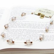 Rosie Fox Single Strand Vintage Peach Cube Necklace