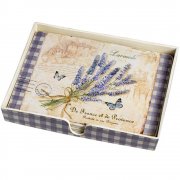 Set of 4 Lavender & Gingham Placemats in a holder 