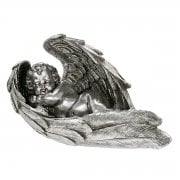 Silver Art Collection Cherub Sleeping in Wings Figurine