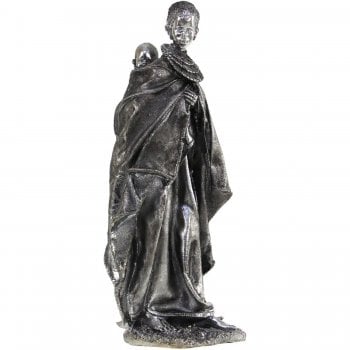 Silver Art Collection Masai Woman Carrying Baby Sculpture Ornament